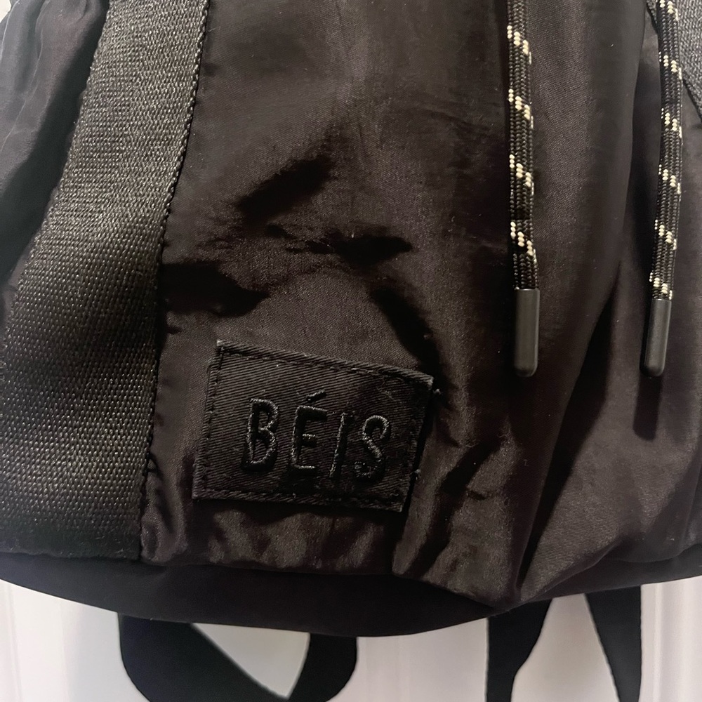 BEIS Sport Black Drawstring Backpack - Picture 2 of 5